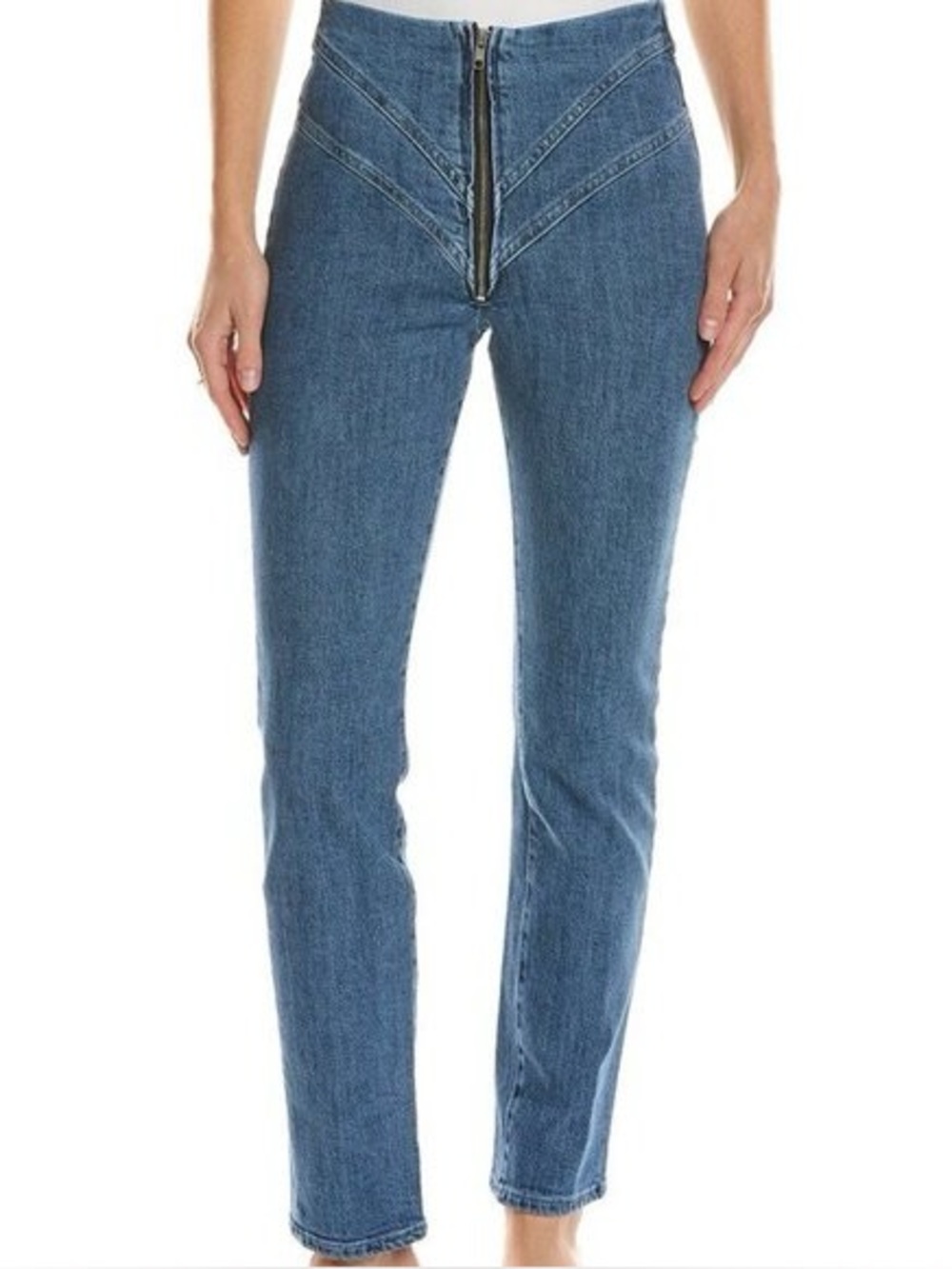 GOOD AMERICAN Corset Good Classic Straight Leg Jeans In Indigo size 10 / 30